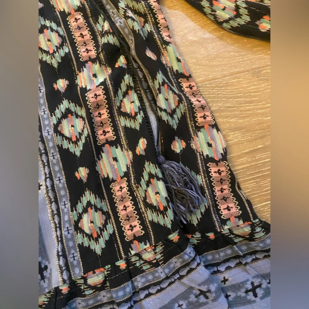 NWOT Anthropologie Holding Horses Winter Moon Boho Western Tunic Tiered Dress M - Picture 5 of 10